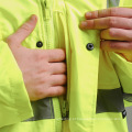 Fabricação de fábrica Inverno impermeável quente Hi vis Vis Roupas de segurança Reflexão Vrafista de segurança de segurança do trânsito Jaqueta refletor